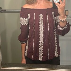 Lucky Brand off the shoulder top size XS